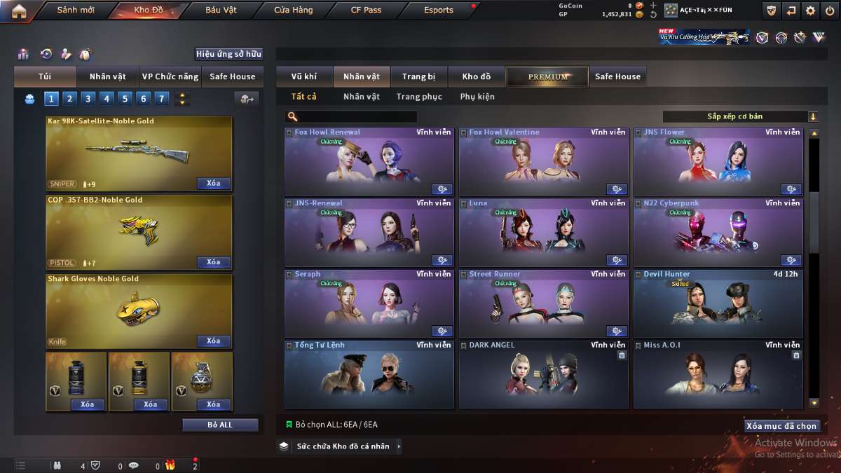 shop acc cf uy tin gia re